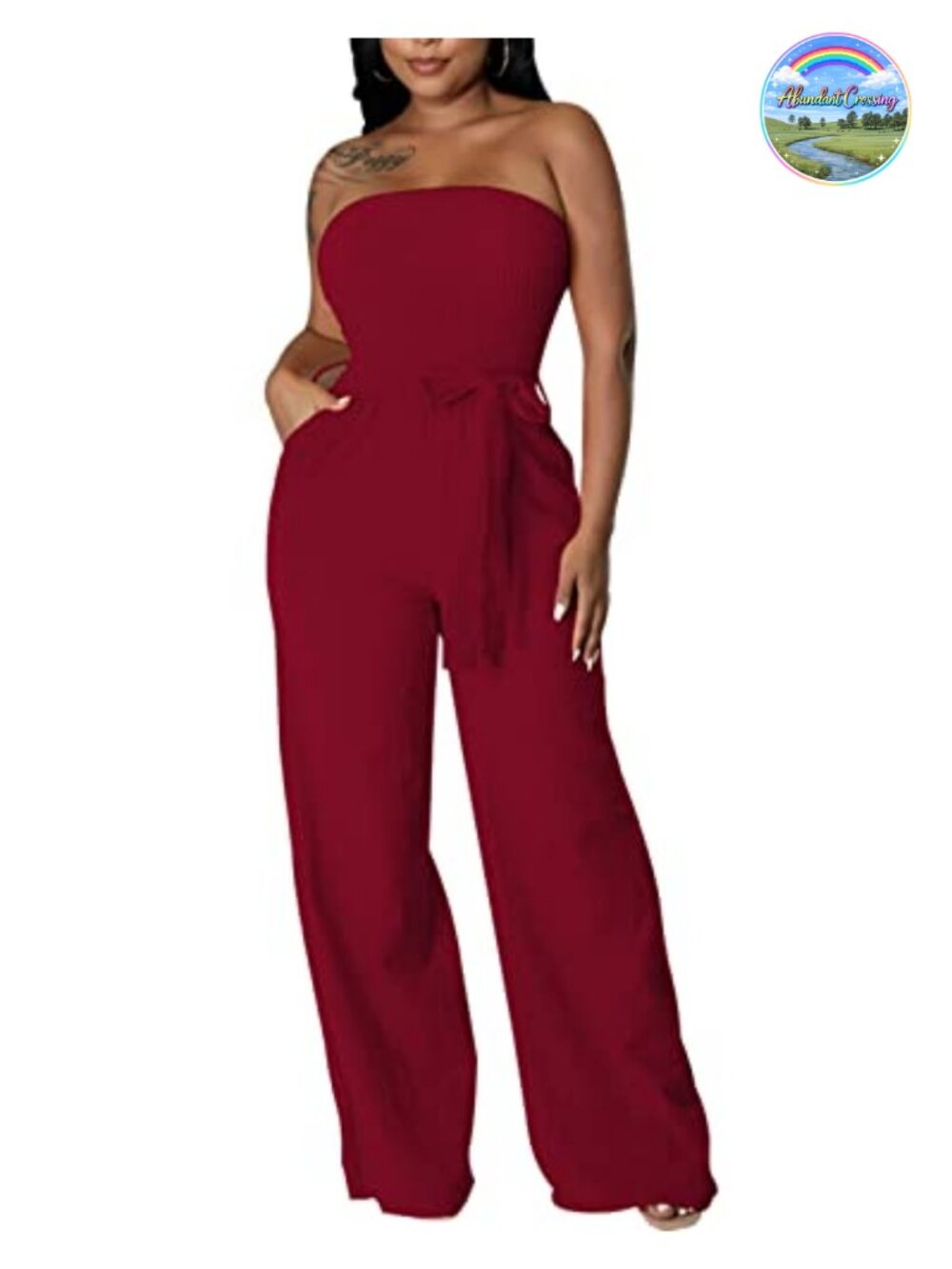 Women's Sleeveless Wide Leg Jumpsuit Pleated Backless Romper
